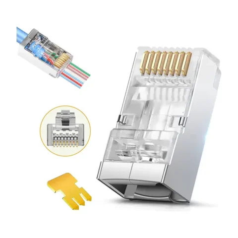 קונקטור זכר מודולרי RJ45 CAT-6 FTP מסוכך