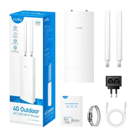 ראוטר סלולארי אלחוטי חיצוני Cudy LT500 Outdoor 1200Mbps Wi-Fi 4G LTE Router